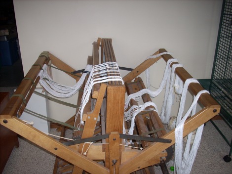 Side View of Sleying the Loom